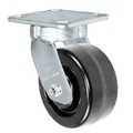 Casterhq 4"x2" Kingpinless Swivel Plate Caster, Phenolic Wheel, 800 lbs Cap 40CS420PH84B-03